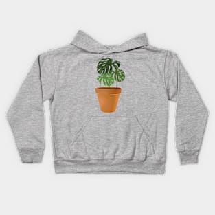 Monstera Indoor House Plant Kids Hoodie